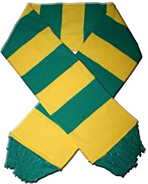 green and gold scarf