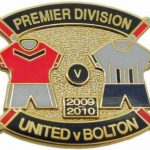 United v Bolton Premier Match Metal Badge…