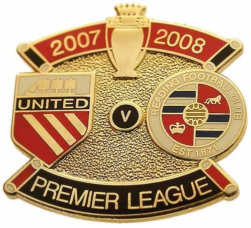 United v Reading League Matchday Badge 2007-08 – Red Merch