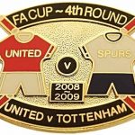 United v Tottenham FA Cup Match Metal Badge…