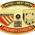 United v West Brom Premier Match Metal Badge…