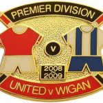 United v Wigan Premier Match Metal Badge 2008…