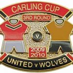 United v Wolves Carling Cup Match Metal Badge…