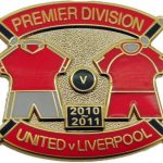 United v Liverpool Premier Match Metal Badge…YES